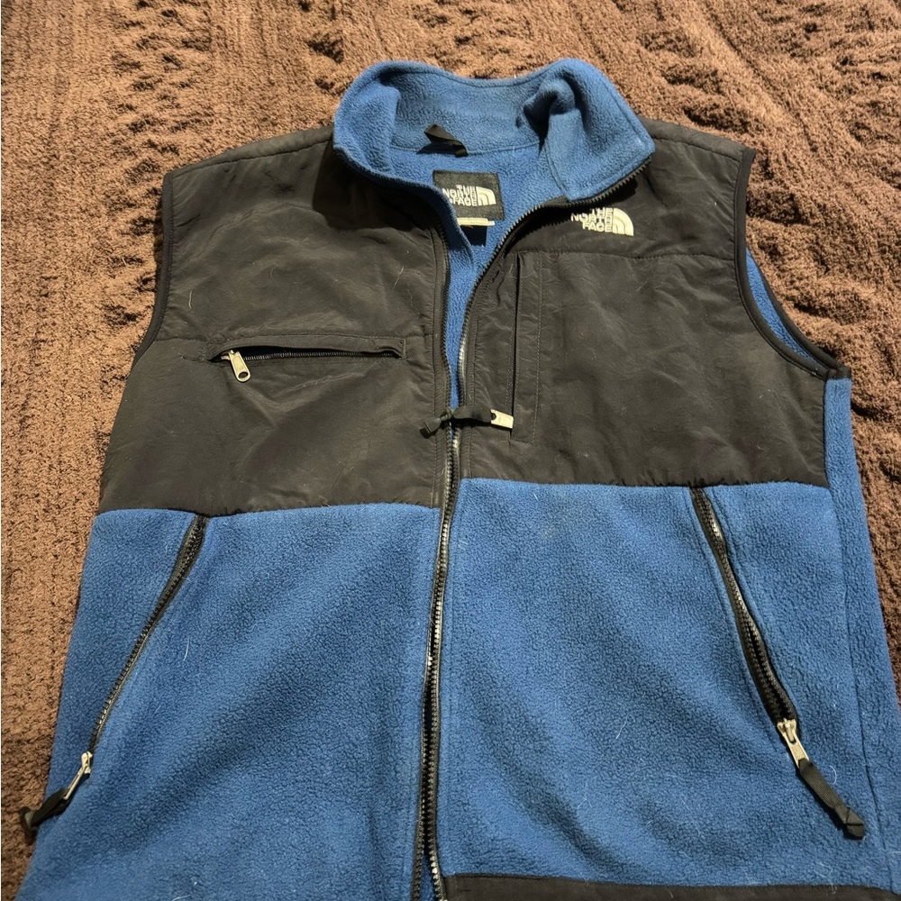 The North Face Men's Black and Blue Vest